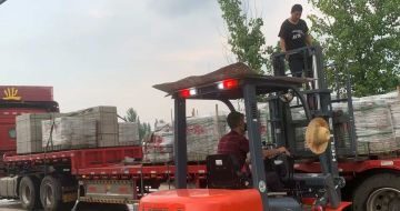 吴忠 黄金麻冰裂纹，地铺石装车