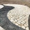 吴忠 黄金麻冰裂纹地铺石工地铺装案例