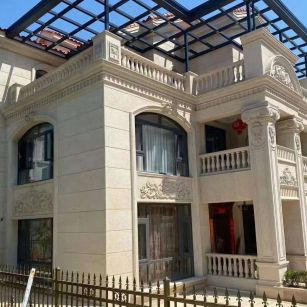 吴忠 黄金麻花岗岩荔枝面别墅外墙干挂