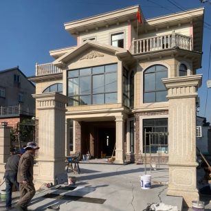 吴忠 黄金麻花岗岩荔枝面别墅外墙干挂私家专属