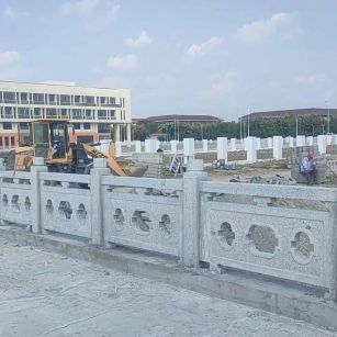 吴忠 白麻花岗岩荔枝面河道栏杆