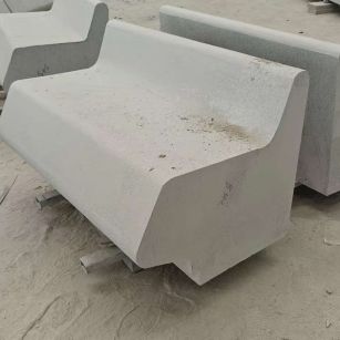 吴忠 芝麻白花岗岩异形坐凳，石凳