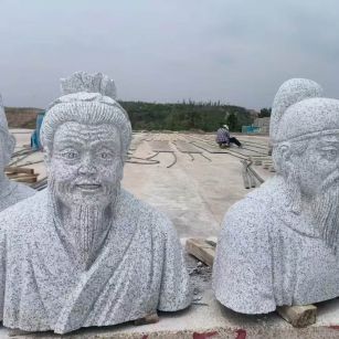 吴忠 白麻花岗岩石材人物立体雕刻