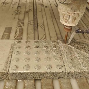 吴忠 芝麻白花岗岩石材盲人石、盲道石、盲点石