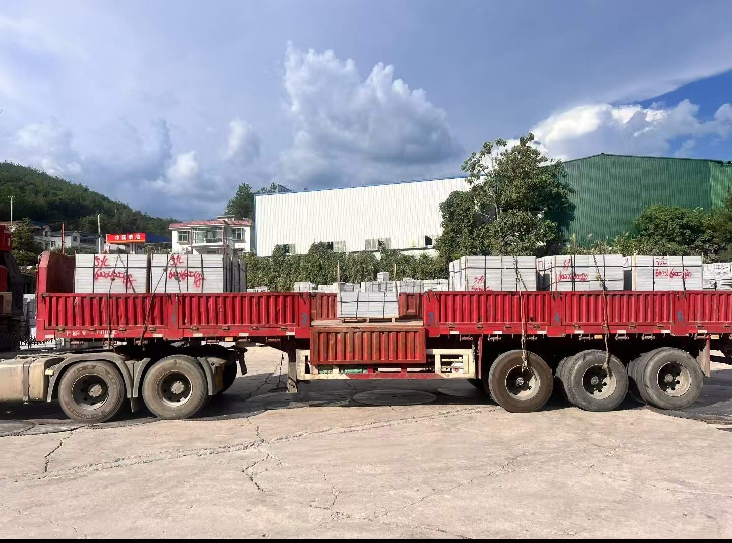 吴忠 芝麻灰花岗岩地铺石出货日常