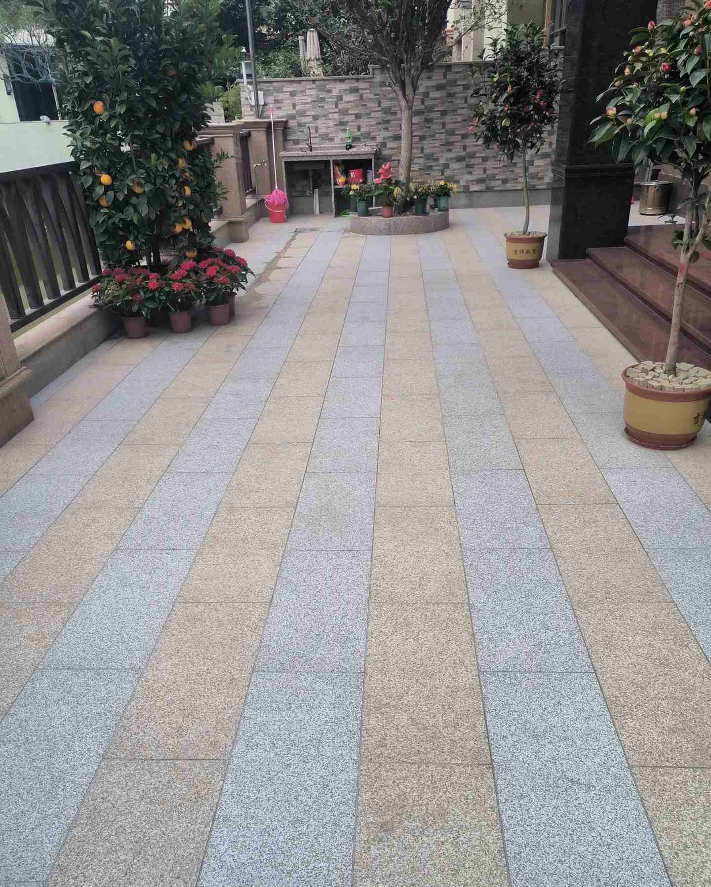 吴忠 黄金麻白麻荔枝面庭院铺装展示