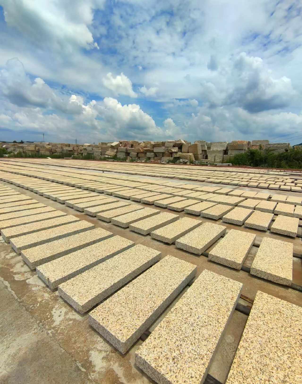 吴忠 黄金麻荔枝面花岗岩石材地铺石防护中