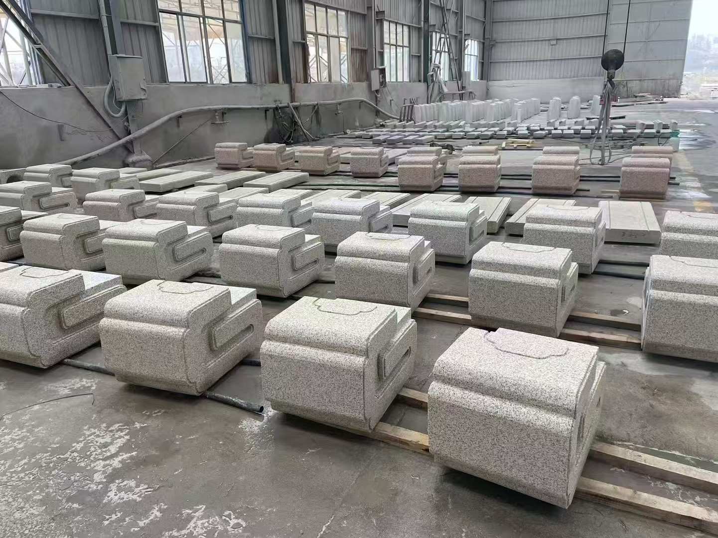 吴忠 白麻花岗岩异形加工-石凳，坐凳