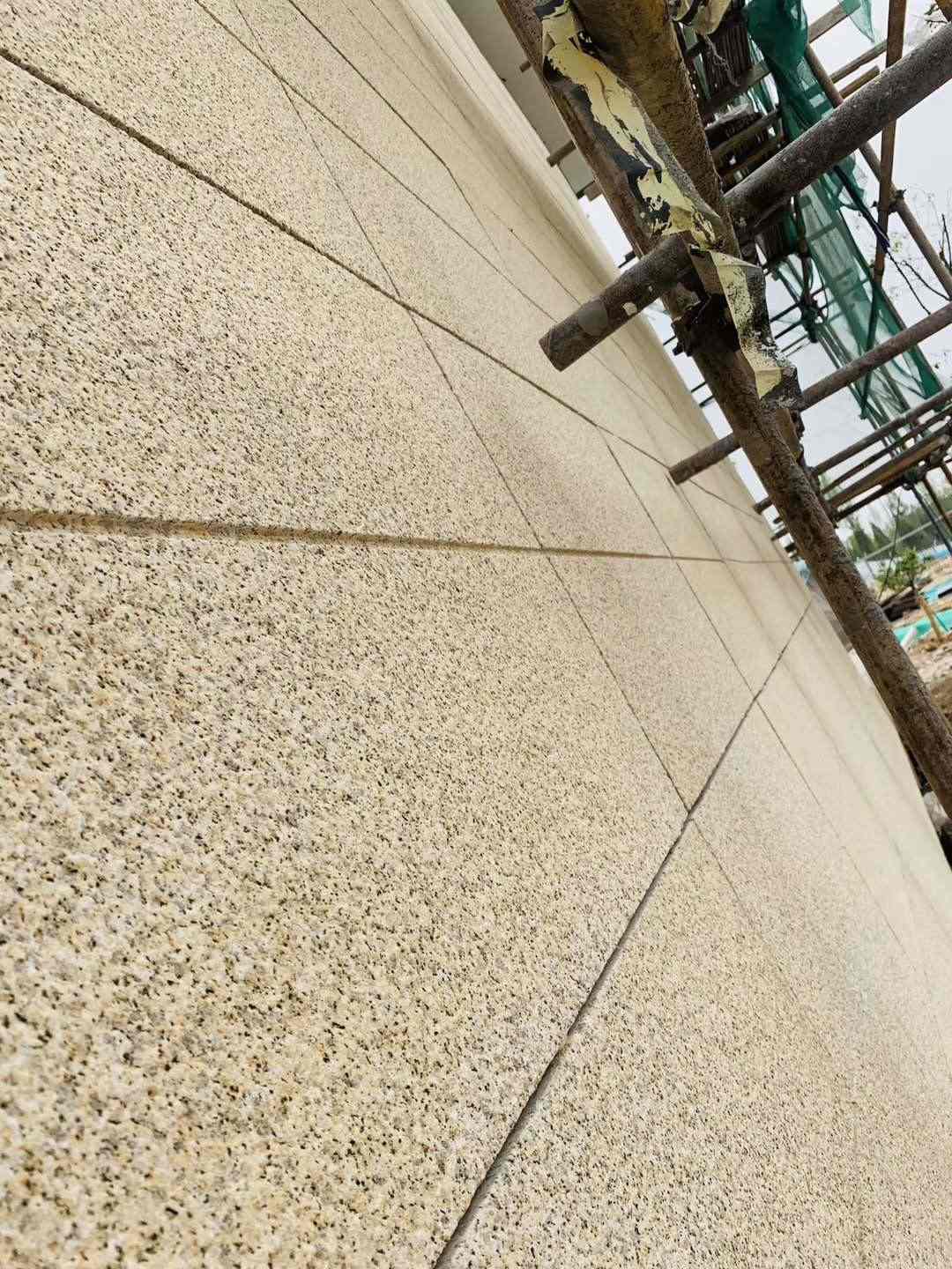 吴忠 黄金麻花岗岩荔枝面外墙干挂石材效果示例