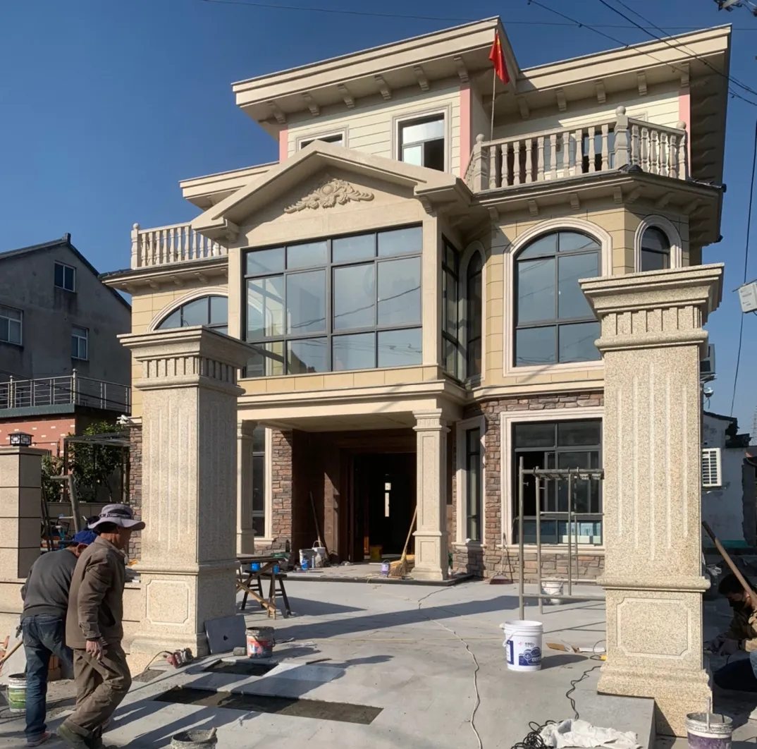 吴忠 黄金麻花岗岩荔枝面别墅外墙干挂私家专属